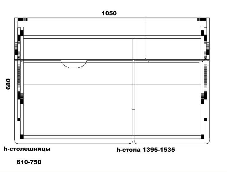 Стол компьютерный 105х68х(140/154) см. СУ-19, (Универсал) ТС-7402 фото