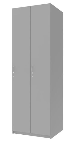 Шафа для одягу "Роздягальня" 60х52х180 см. 2 ДСП, Сірий ДР-1659 фото