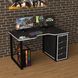 Геймерський стіл "Rasin LOFT-16" 140х80х75 см. Чорний/Біла кромка ТС-7516 фото 1