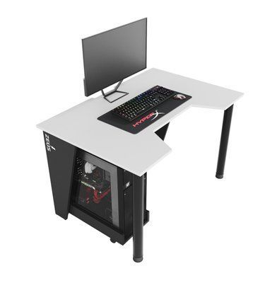 Геймерський стіл "GAMER-1" 120х80х75 см. Чорний/Білий ЗС-2220 фото