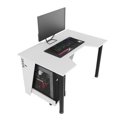 Геймерський стіл "GAMER-1" 120х80х75 см. Білий ЗС-2214 фото