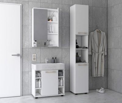 Комплект меблів для ванної кімнати "Міра" 84х33х184 см. Білий ДР-1922 фото