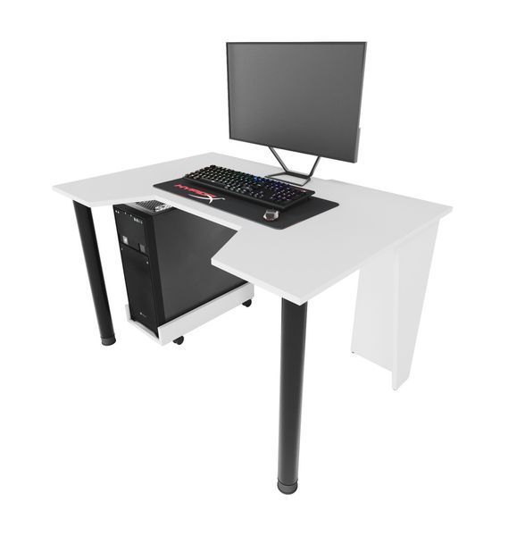 Геймерський стіл "GAMER-1" 120х80х75 см. Білий ЗС-2214 фото