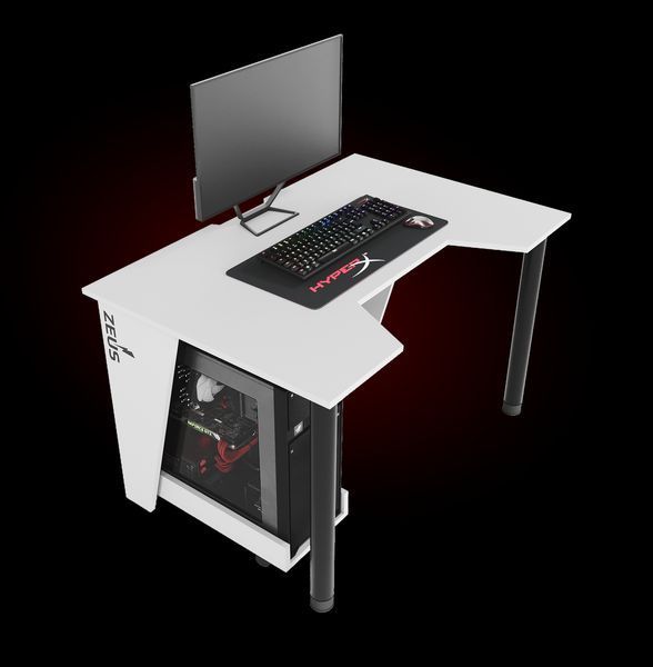 Геймерський стіл "GAMER-1" 120х80х75 см. Білий ЗС-2214 фото