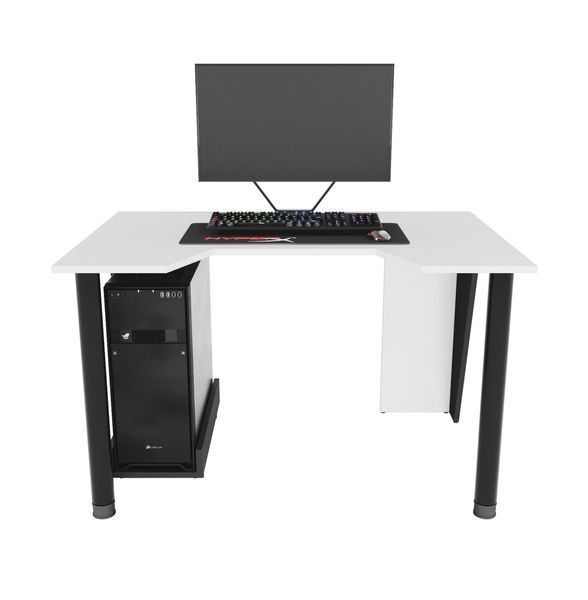 Геймерський стіл "GAMER-1" 120х80х75 см. Чорний/Білий ЗС-2220 фото