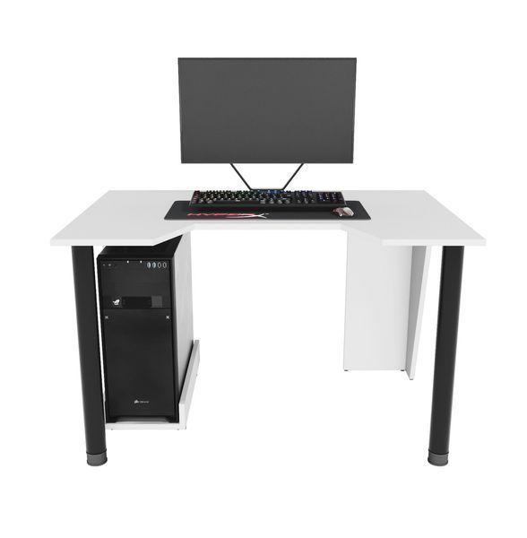 Геймерський стіл "GAMER-1" 120х80х75 см. Білий ЗС-2214 фото