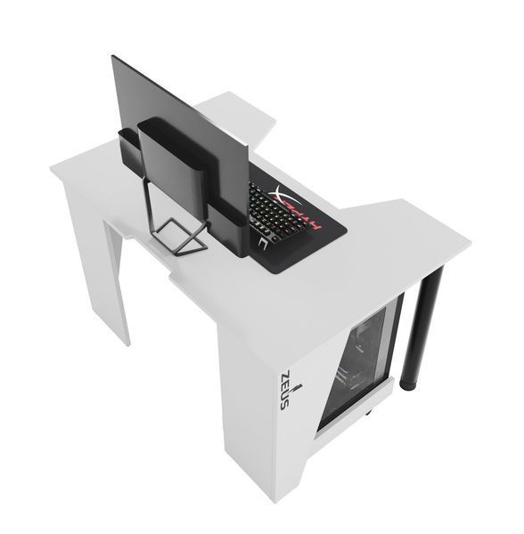 Геймерський стіл "GAMER-1" 120х80х75 см. Білий ЗС-2214 фото