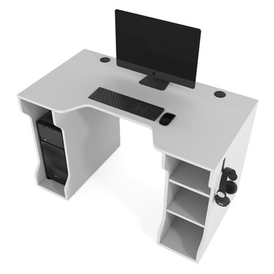 Геймерський стіл "TRON-4" 120х65х75 см. Білий ЗС-2315 фото