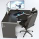 Геймерський стіл кутовий "TRON-2" 180х120 см. Чорний/Білий ЗС-2369 фото 1