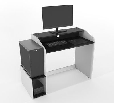 Геймерський стіл "Wakanda W6" 120х45х75 см. Білий/Чорний ЗС-2298 фото