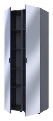 Комплект шкафов "Гелар" 78х50х203 см. 2 Зеркала, Графит ДР-1724 фото