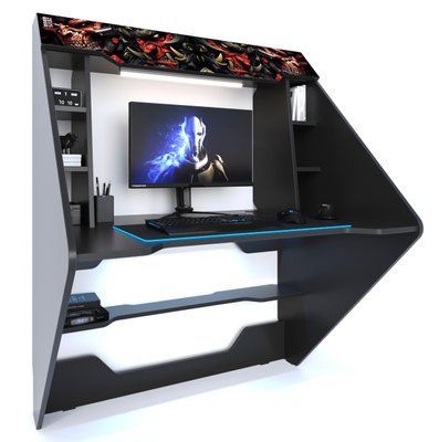 Геймерський ігровий стіл "Andelectric NS5" 120х80х75 см. LED-підсвічування, Колір на вибір ЗС-2304 фото