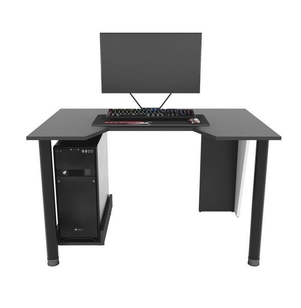 Геймерський стіл "GAMER-1" 120х80х75 см. Білий/Чорний ЗС-2215 фото