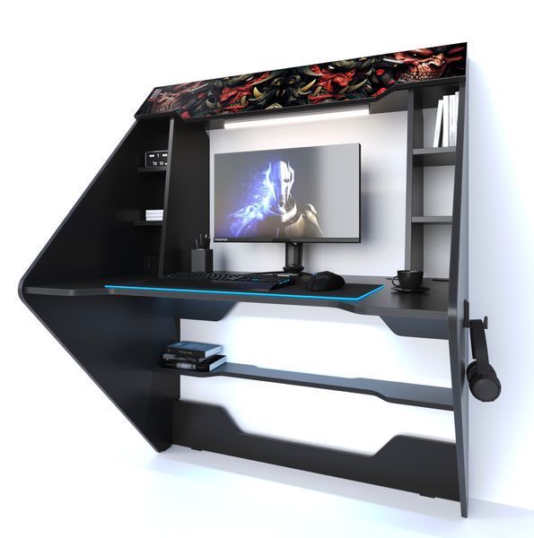 Геймерський ігровий стіл "Andelectric NS5" 120х80х75 см. LED-підсвічування, Колір на вибір ЗС-2304 фото