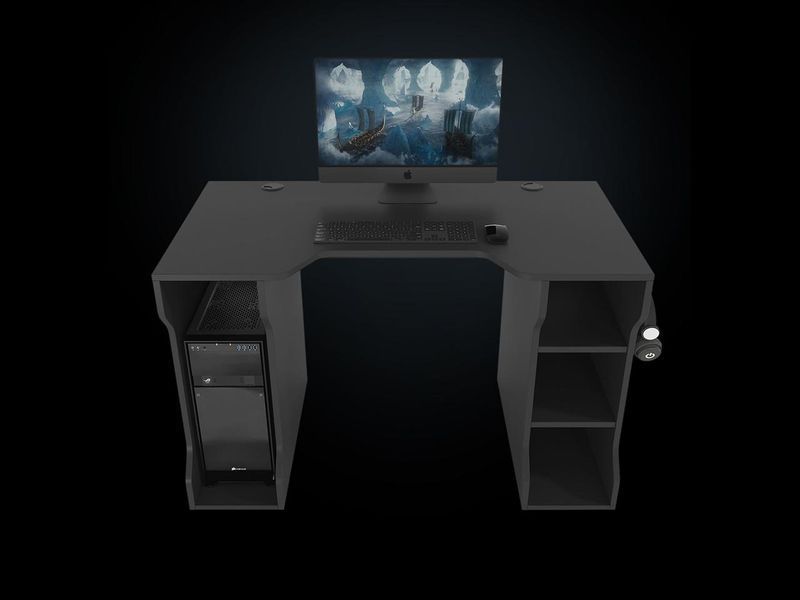 Геймерський стіл "TRON-4" 120х65х75 см. Чорний ЗС-2383 фото