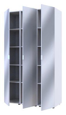 Комплект шкафов "Гелар" 117х50х203 см. 3 Зеркала, Белый ДР-1727 фото