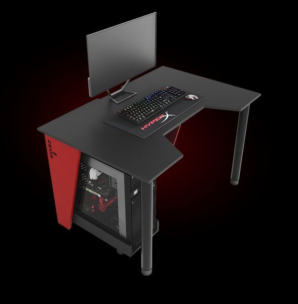 Геймерський стіл "GAMER-1" 120х80х75 см. Червоний/Чорний ЗС-2217 фото