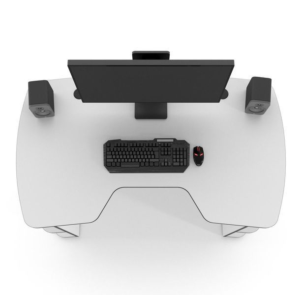Геймерський стіл "Floki-2" 150х88х75 см. З вирізом, Білий/Чорний ЗС-2425 фото