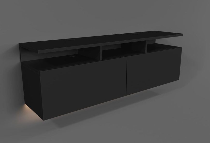 Тумба для телевізора AirTV-3 130х32х42 см. Чорна ЗС-2589 фото