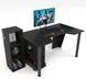 Стіл геймерський "GAMER-4" 120х80х75 см. + Стелаж 32х30х92 см. Чорний ЗС-2236 фото 3